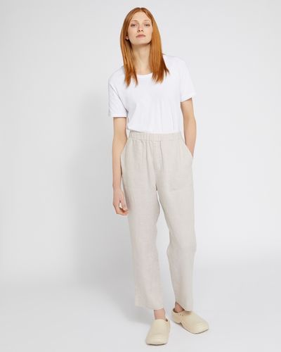 Carolyn Donnelly The Edit Stone Linen Trousers