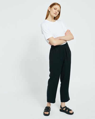 Carolyn Donnelly The Edit Black Linen Trousers