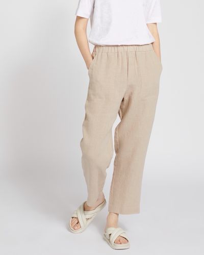 Carolyn Donnelly The Edit Sand Linen Trousers