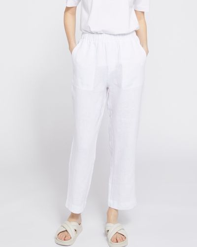 Carolyn Donnelly The Edit White Linen Trouser
