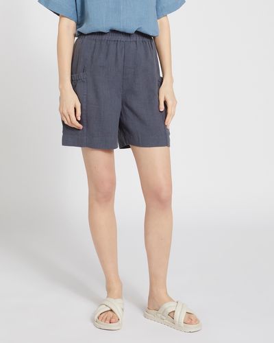 Carolyn Donnelly The Edit Front Seam Linen Shorts