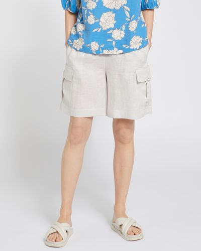 Carolyn Donnelly The Edit Cargo Linen Shorts