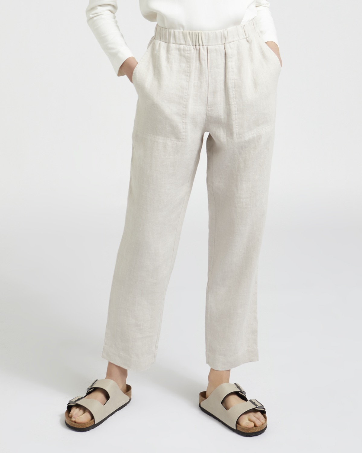 Dunnes Stores | Stone Carolyn Donnelly The Edit Stone Linen Trousers