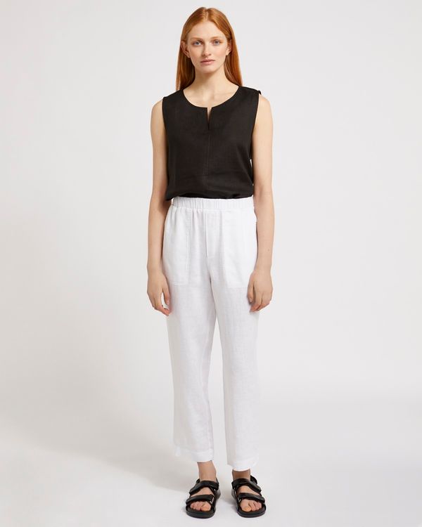Carolyn Donnelly The Edit White Linen Trousers