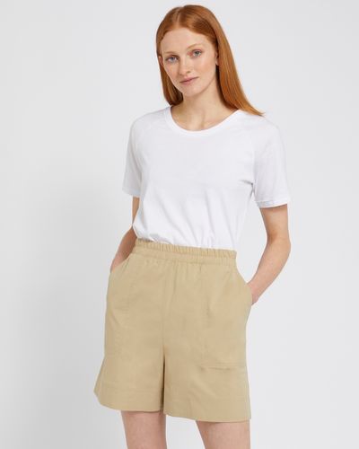 Carolyn Donnelly The Edit Beige Cotton Shorts