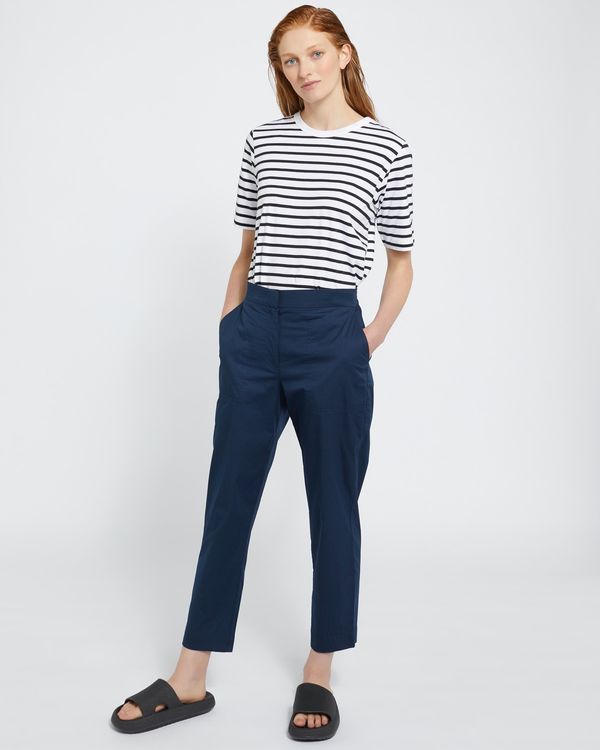 Carolyn Donnelly The Edit Navy Cotton Trousers