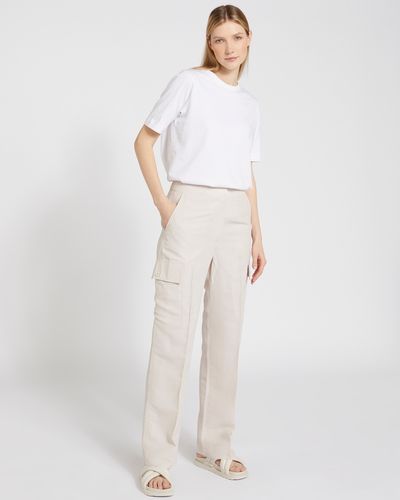 Carolyn Donnelly The Edit Linen Mix Cargo Trouser