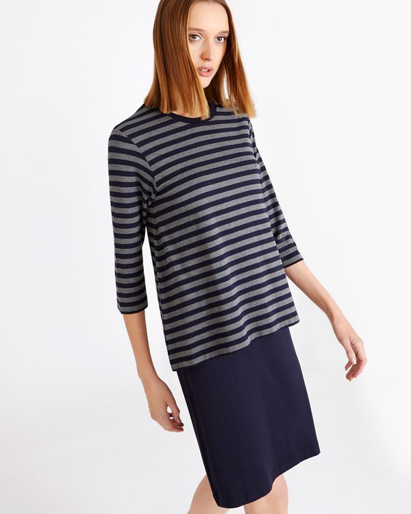 Carolyn Donnelly The Edit Stripe Double Layer Dress