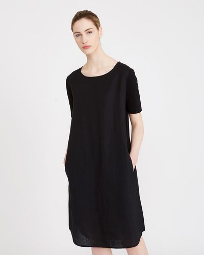 Carolyn Donnelly The Edit Jersey Side Linen Dress thumbnail