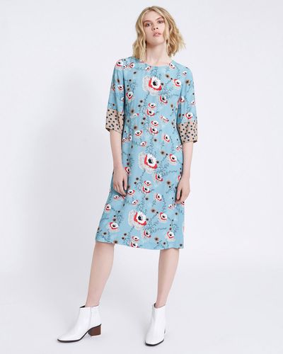 Carolyn Donnelly The Edit Contrast Cuff Print Dress thumbnail