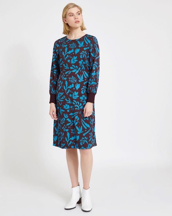 Carolyn Donnelly The Edit Two-Tone Floral Print Dress