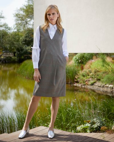 Carolyn Donnelly The Edit Check Pinafore Dress thumbnail