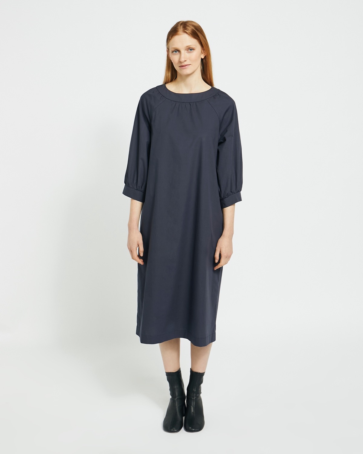 Dunnes Stores | Navy Carolyn Donnelly The Edit Gathered Sleeve Dress