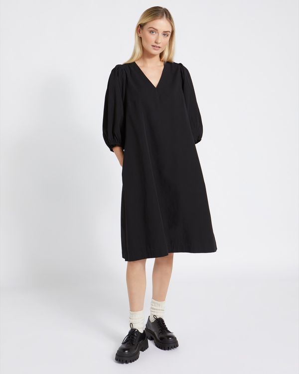 Carolyn Donnelly The Edit V-Neck Gathered Sleeve Dress