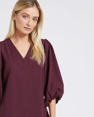 Carolyn Donnelly The Edit V-Neck Gathered Sleeve Dress thumbnail