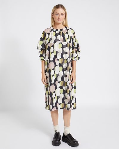 Carolyn Donnelly The Edit Gathered Neck Print Dress