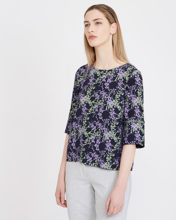 Carolyn Donnelly The Edit Lilac Print Top