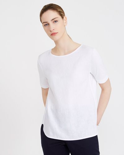 Carolyn Donnelly The Edit Jersey Side Linen Top thumbnail