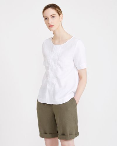 Carolyn Donnelly The Edit Linen Gathered Top thumbnail