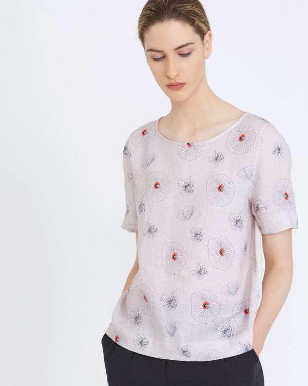 Carolyn Donnelly The Edit Printed Linen Top