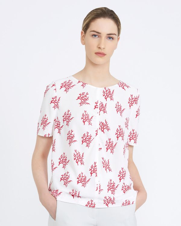 Carolyn Donnelly The Edit Coral Print Top