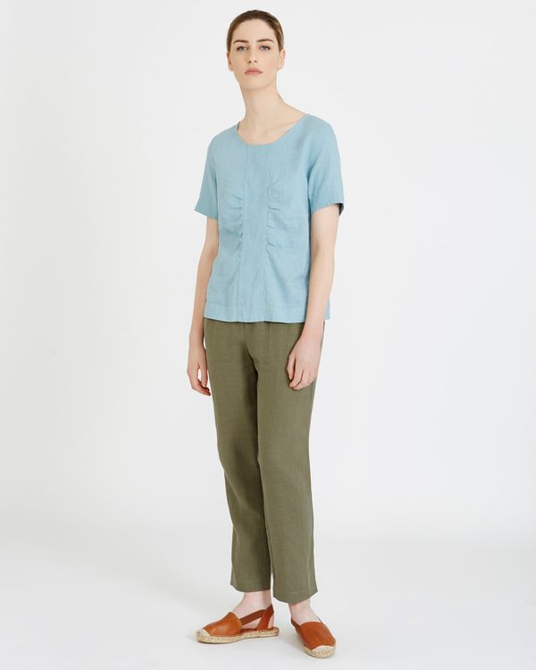Carolyn Donnelly The Edit Gathered Linen Top
