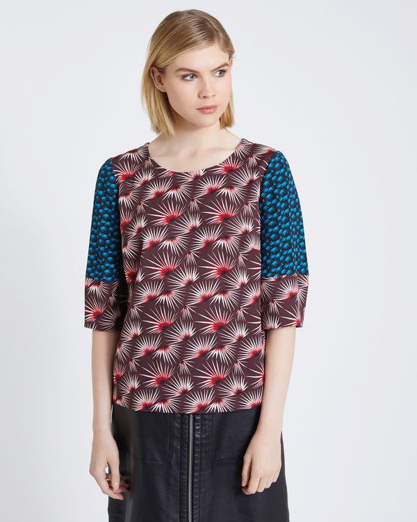 Carolyn Donnelly The Edit Mixed Print Top