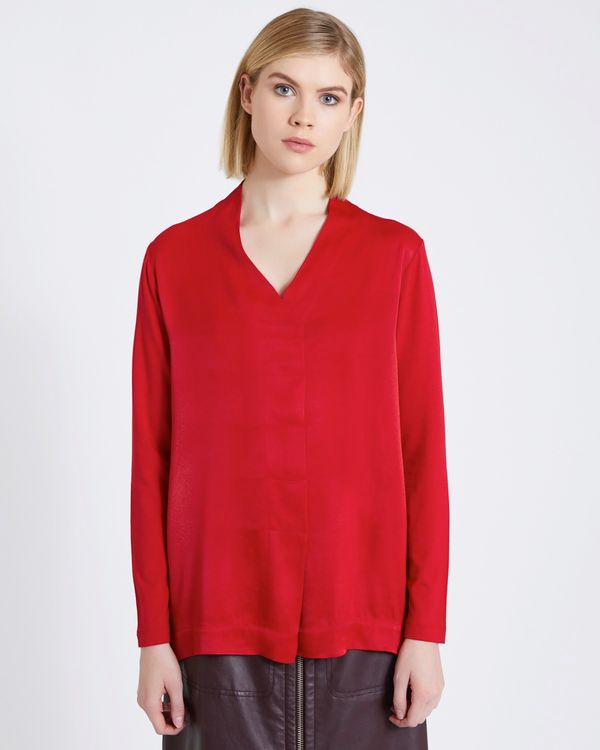 Carolyn Donnelly The Edit V Neck Pleat Blouse