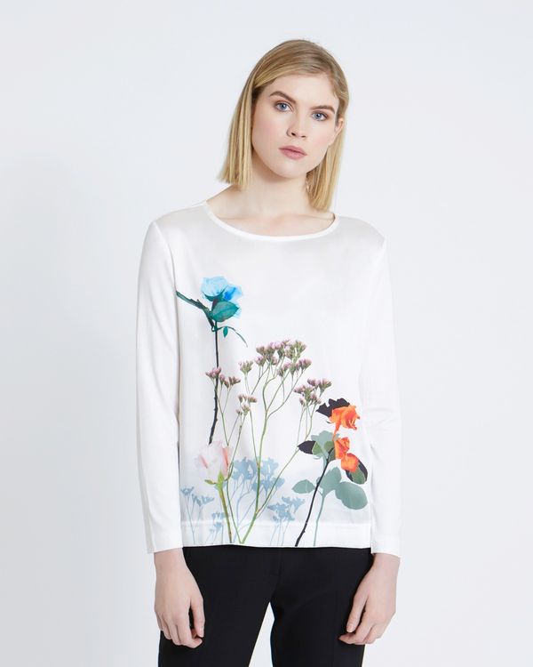 Carolyn Donnelly The Edit High Low Floral Print Top