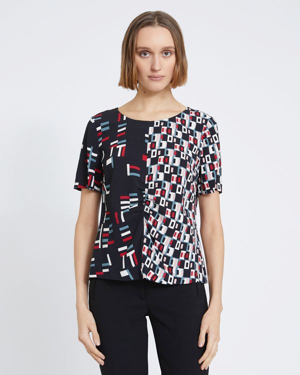 Carolyn Donnelly The Edit Geo Print Top