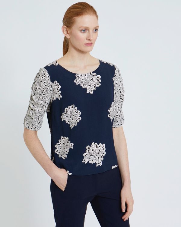 Carolyn Donnelly The Edit Petal Print Top