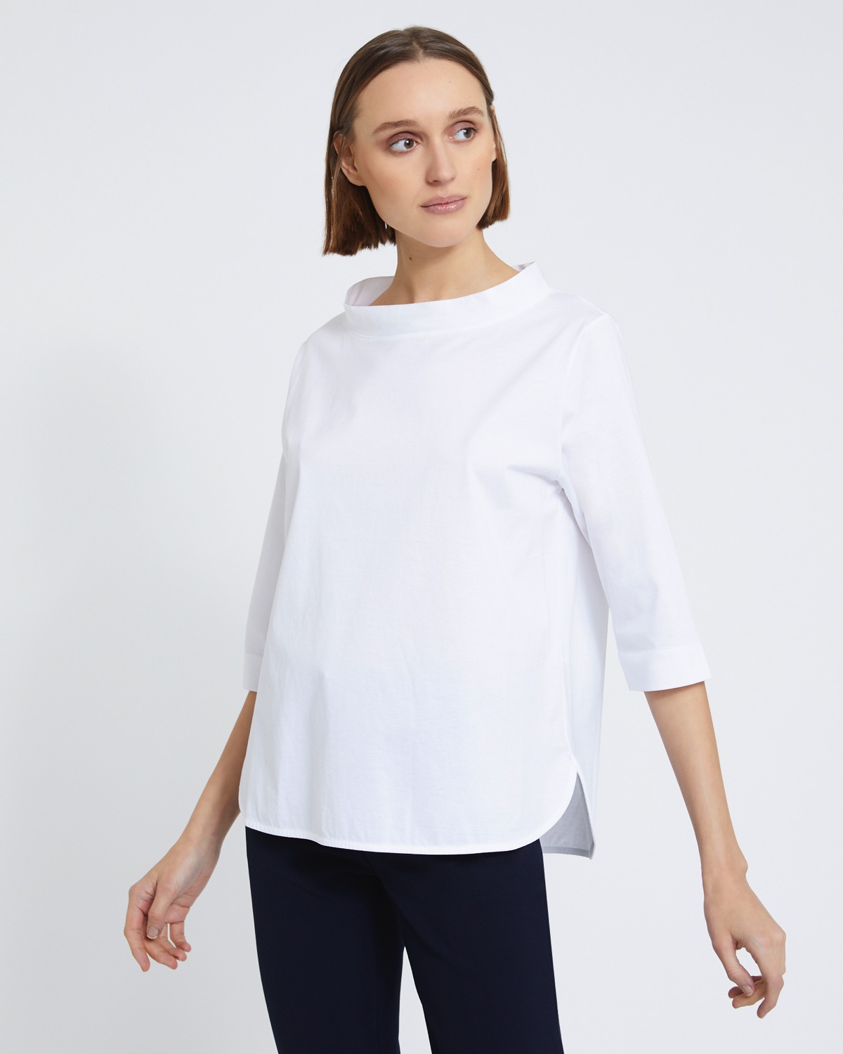 Dunnes Stores | White Carolyn Donnelly The Edit White Funnel Neck Top