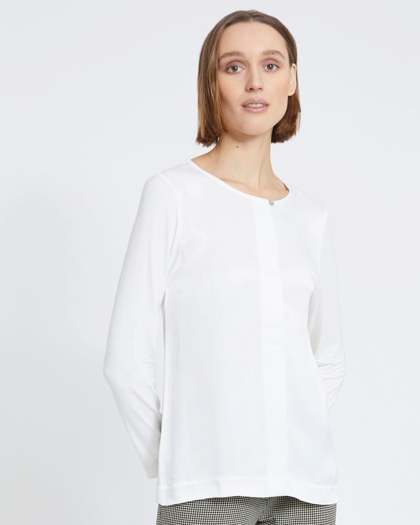 Carolyn Donnelly The Edit Button Bar-Tack Blouse