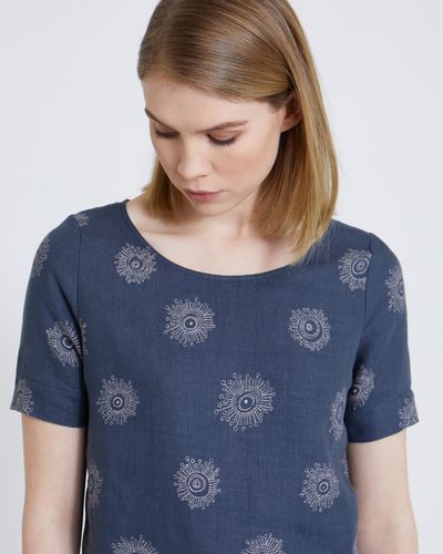 Carolyn Donnelly The Edit Space Flower Linen Top thumbnail