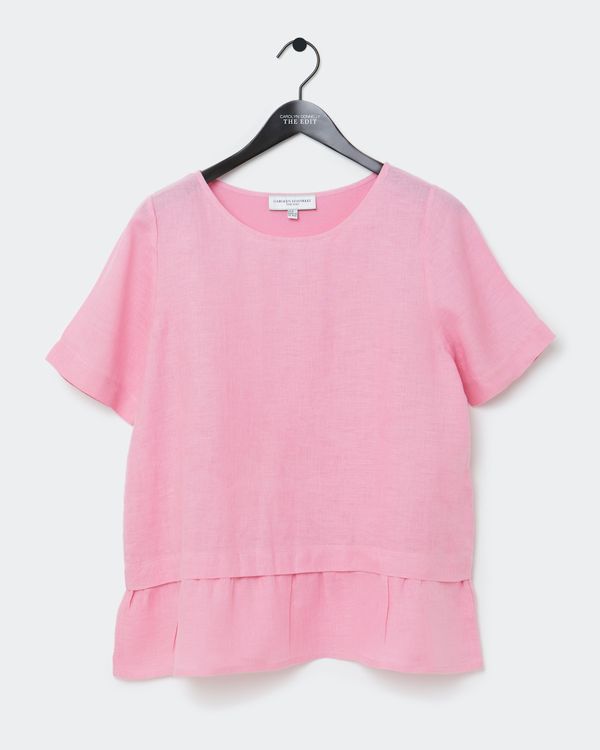 Carolyn Donnelly The Edit Gathered Hem Linen Top