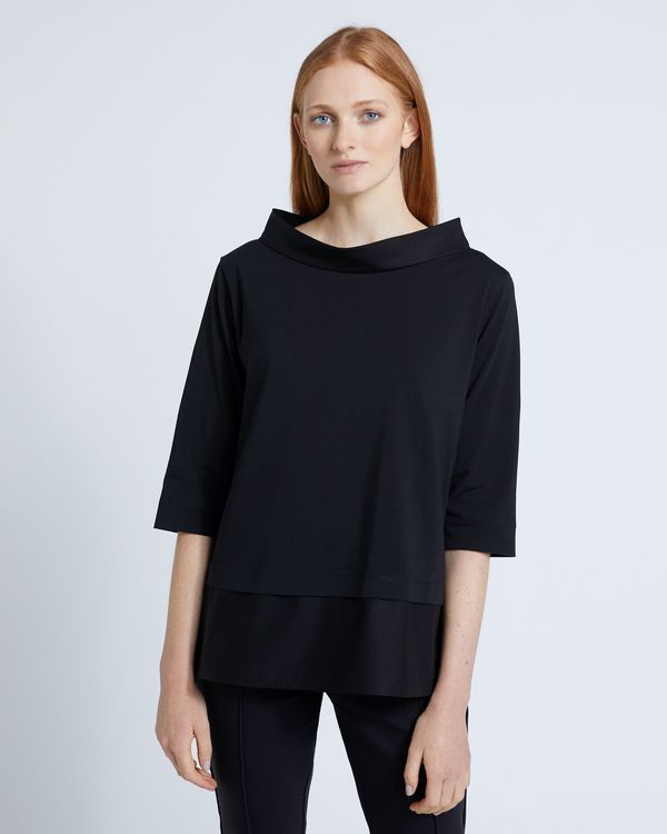 Carolyn Donnelly The Edit Black Funnel Neck Top
