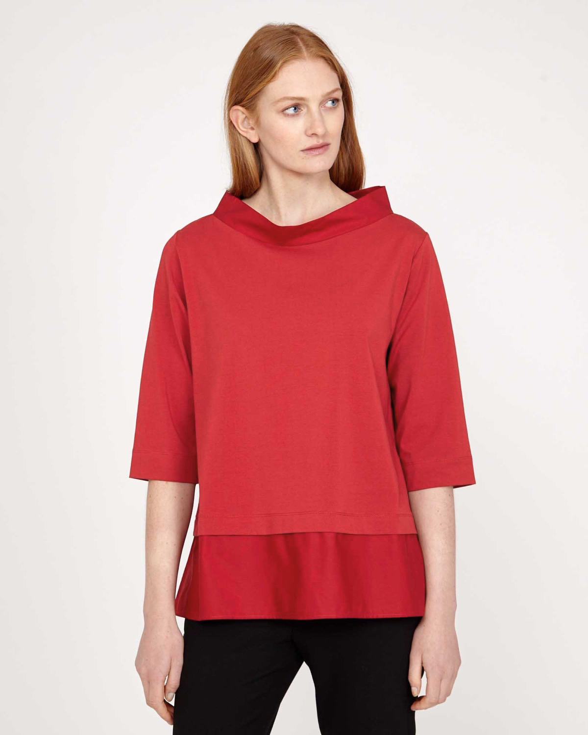 Dunnes Stores | Red Carolyn Donnelly The Edit Funnel Neck Top