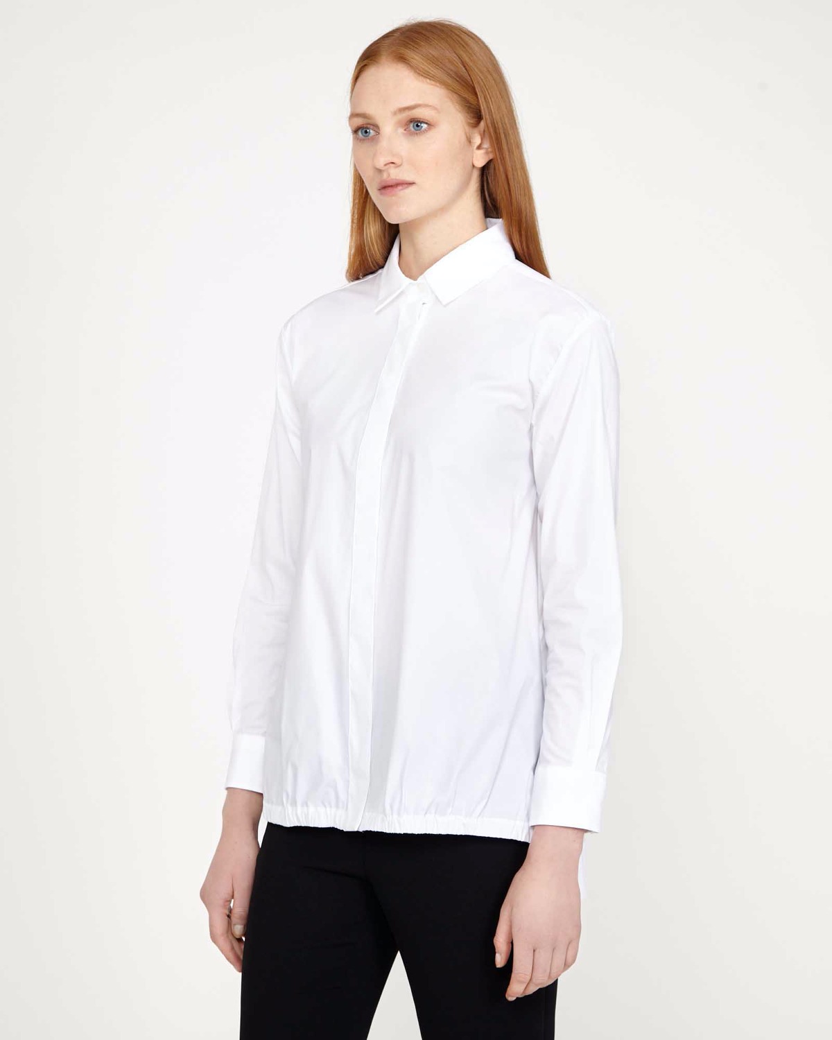 Dunnes Stores | White Carolyn Donnelly The Edit Gathered Hem Shirt