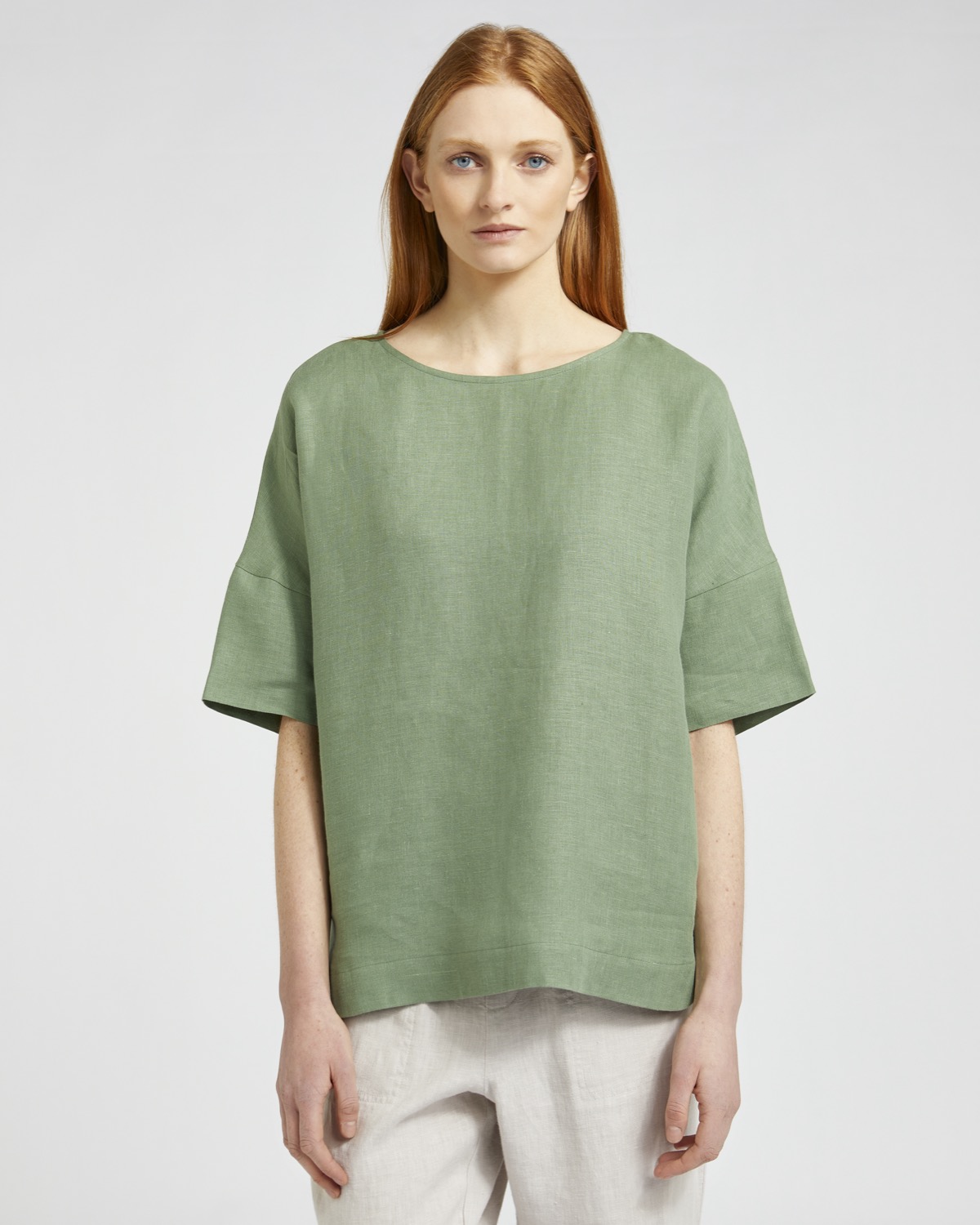 Dunnes Stores | Olive Carolyn Donnelly The Edit Boxy Linen Top