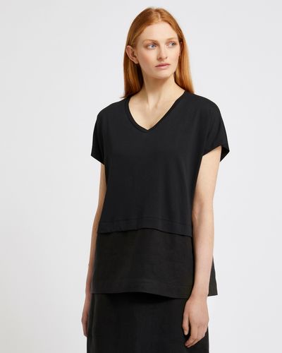 Carolyn Donnelly The Edit Dropped Shoulder Linen Top thumbnail