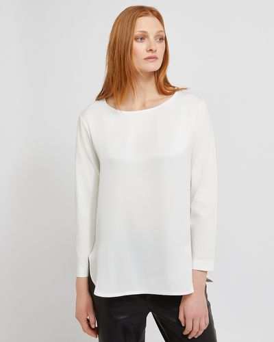 Carolyn Donnelly The Edit Curved Hem Satin Top thumbnail