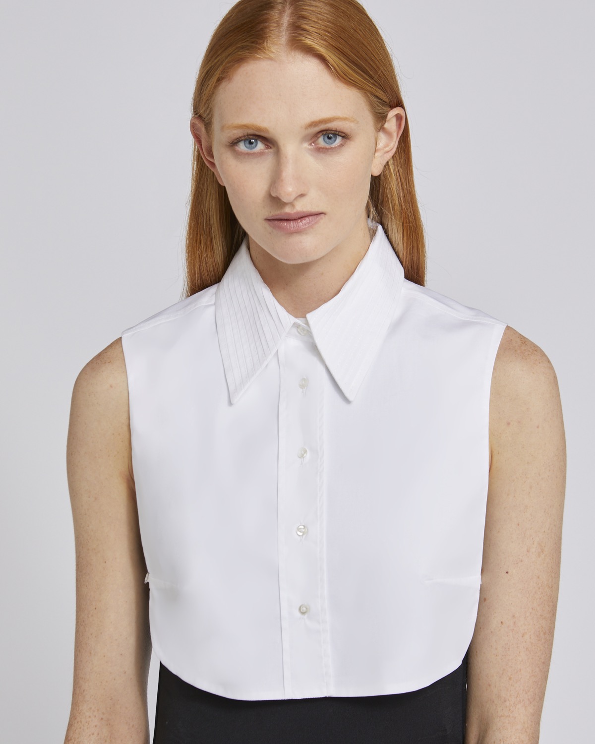 Dunnes Stores | White Carolyn Donnelly The Edit Pleat Collar Shirt Bib