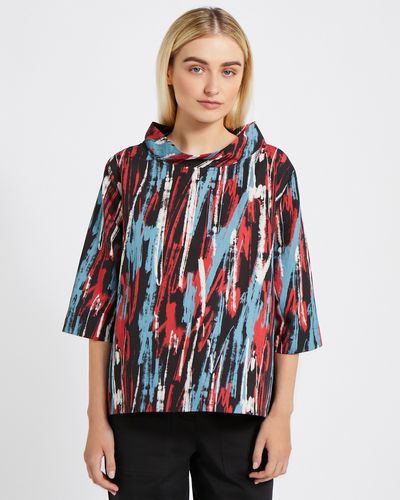 Carolyn Donnelly The Edit Funnel Neck Print Top