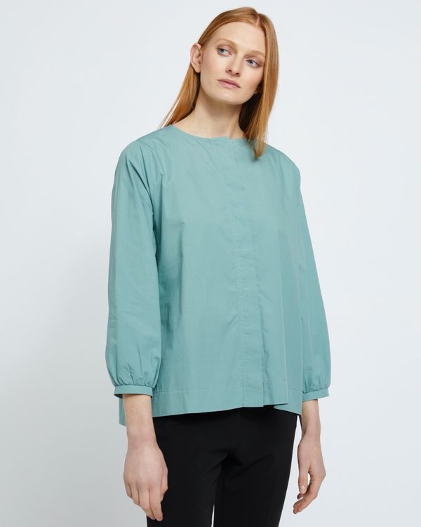 Carolyn Donnelly The Edit Concealed Front Placket Top