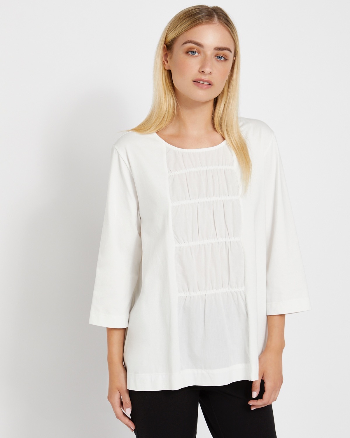 Dunnes Stores | Cream Carolyn Donnelly The Edit Gathered Front Top