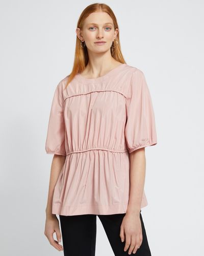 Carolyn Donnelly The Edit Ruched Taffeta Top