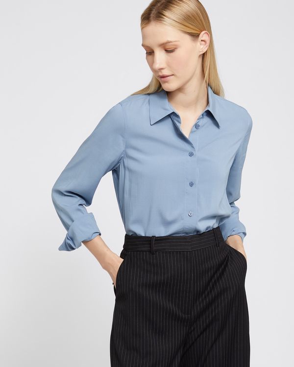 Dunnes Stores | Blue Carolyn Donnelly The Edit Soft Blue Shirt