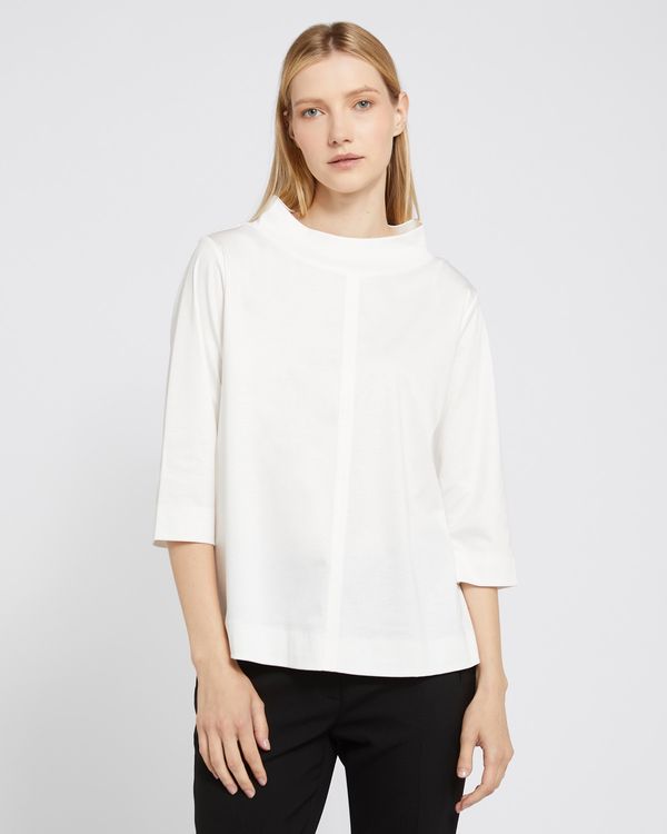 Dunnes Stores | Cream Carolyn Donnelly The Edit Cream Funnel Neck Top