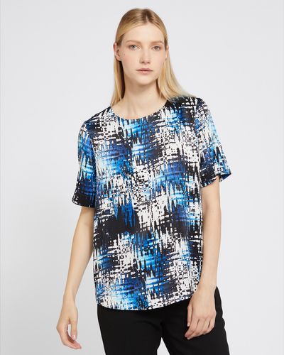 Carolyn Donnelly The Edit Cobalt Print Top