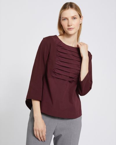 Carolyn Donnelly The Edit Ruched Front Detail Cotton Top